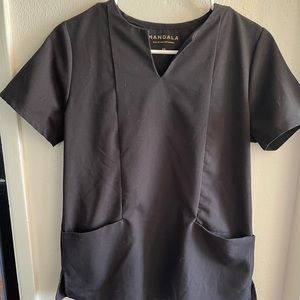 Womens black scrub set